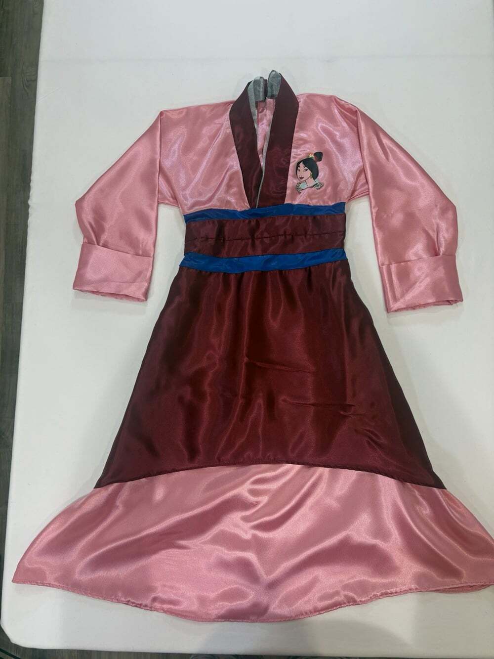 Disney Store Mulan Princess Dress Costume 2-4T Long Sleeve Polyester Pink